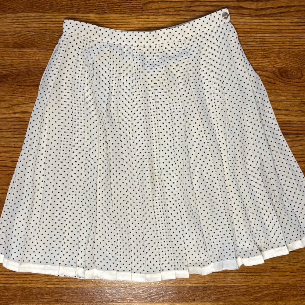 LEE DONG SOO Polka Dot Pleated Skirt